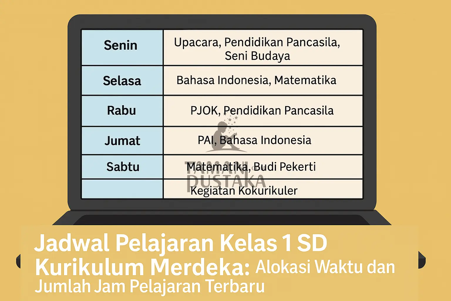 Jadwal Pelajaran Kelas 1 SD Kurikulum Merdeka: Alokasi Waktu dan Jumlah Jam Pelajaran Terbaru